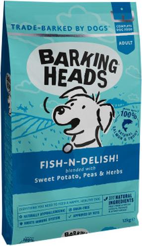Sausas šunų maistas Barking Heads Fish N Delish BFS12, žuvis, 12 kg