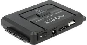 Adapteris Delock 61486 Micro USB 3.0 B female, DC jack, 3 m, melna krās.
