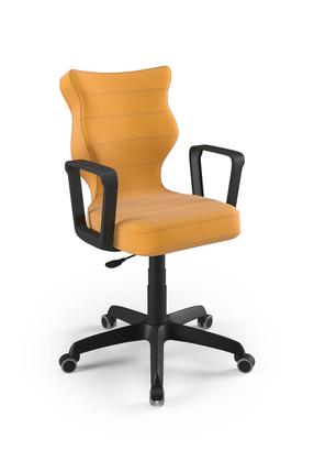 Детское рабочее кресло Norm Velvet 35, 61 x 61 x 99 см, черный цв./желтый цв.