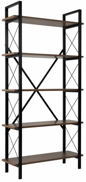 Knygų lentyna Nordure Elysian, ruda sp., 180 cm x 90 cm x 33.3 cm