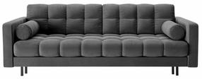 Sofa-lova Cosmopolitan Design Bali Velvet Bluvel 14, pilka sp., 84 x 222 cm x 105 cm