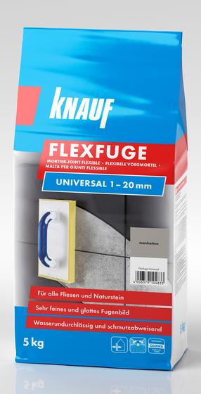 Flīžu šuvotājs Knauf FLEXFUGE, dekoratīvs, manhattan krās., 5 kg