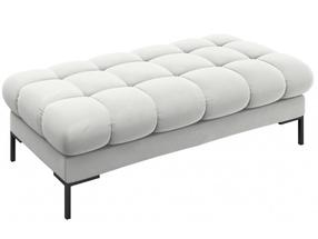 Pufas Micadoni Home Mamaia Velvet, juoda sp./šviesiai pilka sp., 133 cm x 62 cm x 41 cm