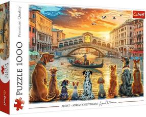 Dėlionė Trefl Dogs At Venice 10944, 48 cm x 68 cm, 1000 vnt., įvairių spalvų