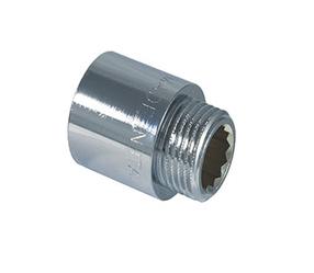 Ilgintuvas TDM Brass 110C, 1/2 colio - išorinis sriegis / 1/2 colio - vidinis sriegis, 1/2" x 25mm