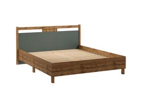 Lova dvigulė Gala Meble Indygo L160, 160 x 200 cm, ąžuolo sp./žalia sp., be čiužinio, su grotelėmis