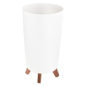 Puķu pods DGTL240-S449, plastmasa, 23.9 cm x 23.9 cm, Ø 23.9 cm, balta krās.