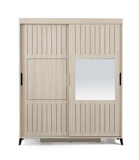 Skapis Kalune Design Fuga 160 Meþe Dolap, gaiši brūna krās., 60 cm x 160 cm x 216 cm, ar spoguli