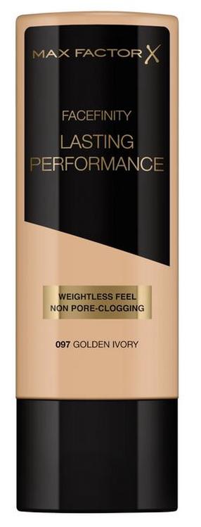 Šķidrā grima bāze Max Factor Lasting Performance, gaiši brūna krās., 097 golden ivory, 35 ml