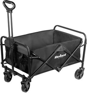 Kokkupandav transpordikäru Rebel Active, 80 cm, 80 l, must v.