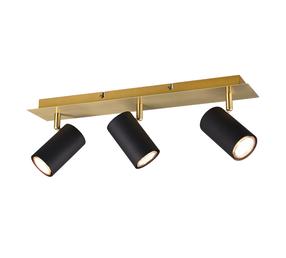 Lampa pārvietojams Trio 802400380, GU10, 3 x 35 W, melna krās. / zelta krās.