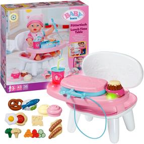 Väikelapse toitmistool, koos tarvikutega Zapf Creation Baby born Lunch Time 840634, valge v./roosa v.