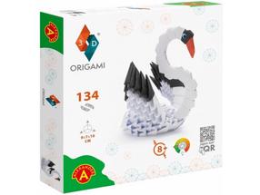 Набор для изготовления бумажных фигур Alexander 3D Swan, белый цв./черный цв.