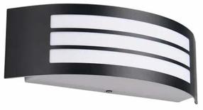 Sieninis lauko šviestuvas Reality Ceuta, 10W, E27, IP44, juoda sp., 31.5 cm x 10 cm
