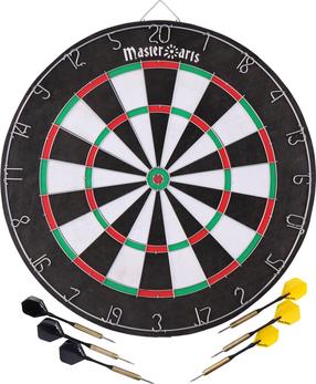 Šautriņu mērķis, ar bultiņām Enero 140285, balta krās./melna krās., 450 mm, 7 gab.