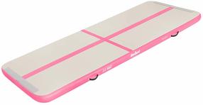 Pripučiamas gimnastikos kilimėlis Rebel Pro Aitrack, balta sp./rožinė sp., 300 cm x 100 cm x 10 cm
