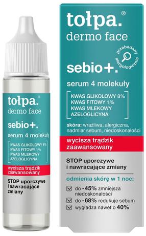 Nakts sejas serums Tołpa Dermo Face Sebio+ Max Effect, 20.0 ml