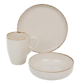 Pusdienu servīze Ambition Craft, 0.350 l, porcelāna, brūna krās./dzeltena krās., 3 gab.