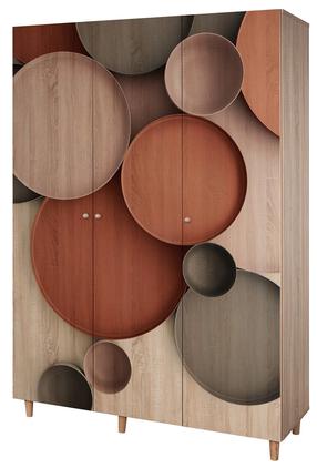 Шкаф Kalune Design Lena 976, коричневый цв., 52 см x 135 см x 192 см