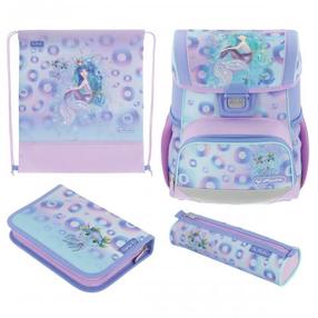 Skolas mugursoma Herlitz Loop Plus Mystic Mermaid, rozā krās./violeta krās., 22 cm x 31 cm x 37 cm