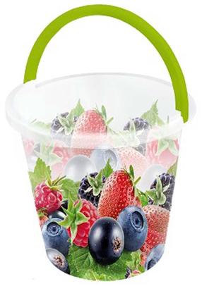 Spainis saimniecībai Branq Fruits, 10 l, caurspīdīga krās./zila krās./sarkana krās.