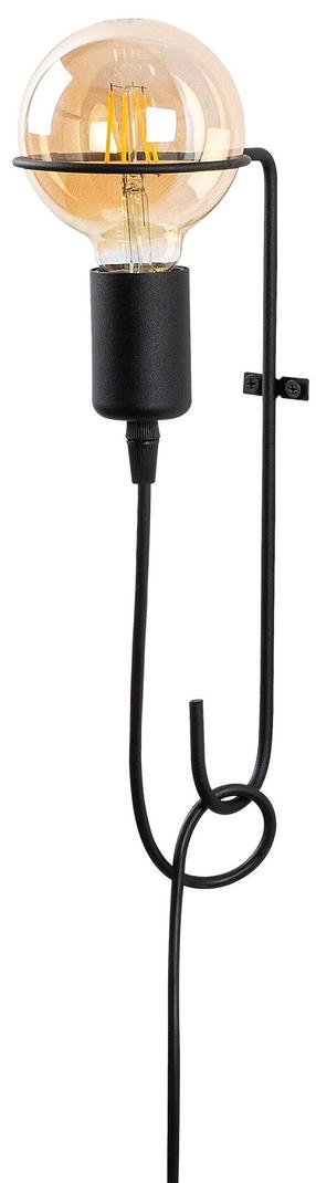 Lampa sienas Opviq Pota 3664 892OPV1363, E27, 1 x 40 W, bez abažūra / melna krās.