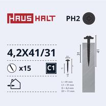 Savisriegis Haushalt DIN 14566, 4.2 mm x 41 mm/31 mm, 15 vnt.