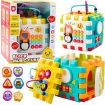 Lavinamasis kubas Lean Toys 6in1 Block Music Cube, 26 cm, įvairių spalvų