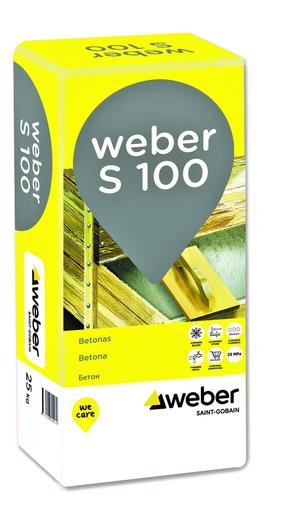 Betonas Saint-Gobain Weber S 100, remontinis, pilka sp., 25 kg
