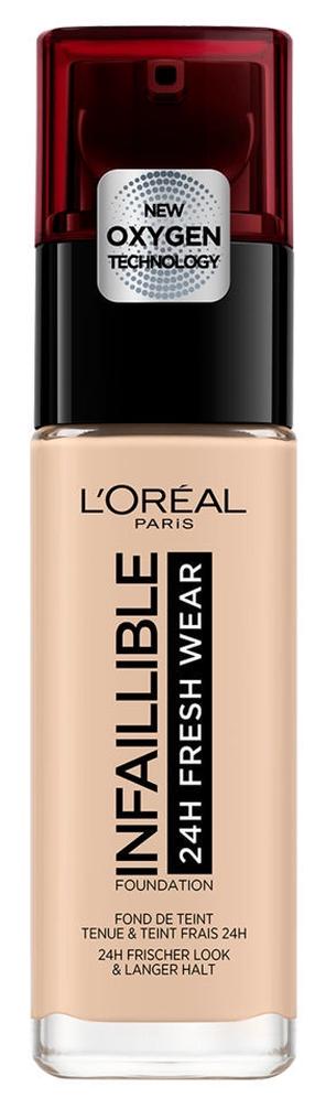 Skystas makiažo pagrindas L’Oréal Paris Infallible 24H Fresh Wear, 120 vanilla, 30 ml