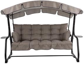 Lauko sūpynės Patio Ravenna Black Edition, juoda sp./rusva sp., 209 cm x 132 cm x 171 cm