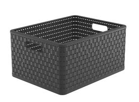 Uzglabāšanas kaste, transports/rīki/paredzēts uzglabāšanai Rotho, 28 l, antracīta krās./pelēka krās., 43 x 33 x 21.5 cm
