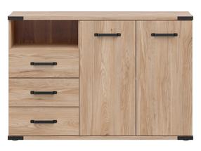 Komoda Lara S463-KOM2D3S-JBE, ruda sp., 88 cm x 40 cm x 130 cm