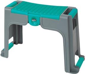 Daudzfunkcionāls dārza krēsls Greenmill GR6994, 50 cm, plastmasa, pelēka krās./tirkīza krās.