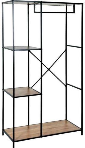Grīdas plaukts Home Styling Collection, brūna krās./melna krās., 167 cm x 90 cm x 40 cm