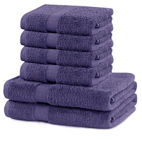  Vannirätikute komplekt Restilo Marina 15218, violetne v., 140 cm x 70 cm, 6 tk