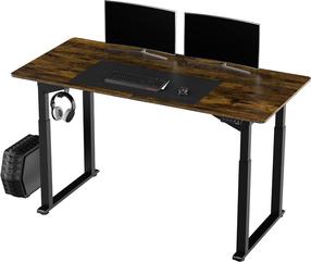 Rašomasis stalas Ultradesk Uplift, 160 cm x 75 cm, 74 - 116 cm, juoda sp./ruda sp.