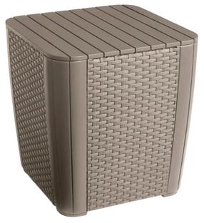 Dārza galds Keter Luzon Flat Wicker, bēša krās., 39 cm x 39 cm x 43 cm