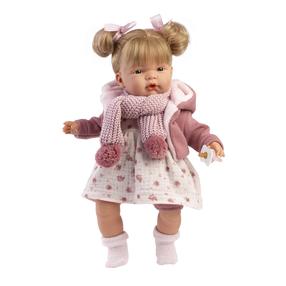 Lelle ar aksesuāriem Llorens Joelle 38358, 38 cm, rozā krās.