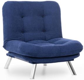 Atlošiamas krėslas Hanah Home Misa Solo 859FTN1408, tamsiai mėlyna sp., 105 cm x 88 cm x 90 cm