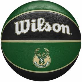 Basketbola bumba Wilson NBA Team Tribute Milwaukee Bucks, 7 izmērs, melna krās./zaļa krās.