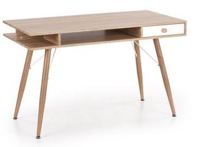 Rašomasis stalas su stalčiais B34, 120 cm x 60 cm, 75 cm, ąžuolo sp./balta sp.