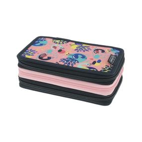 Penalas Herlitz 50043392, 19 cm x 11.5 cm, juoda sp./rožinė sp.
