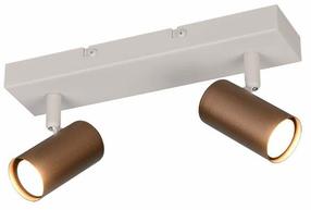 Šviestuvas lubų Reality Taryn R86852065, GU10, 2 x 5 W, ruda sp. / smėlio sp.