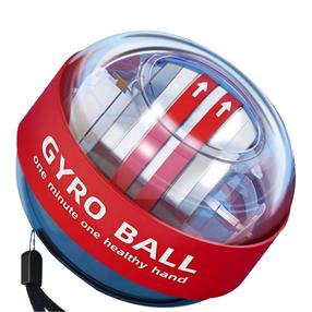 Plaukstu espanderis Thoms Gyro Ball LED, 7 cm, sarkana krās.