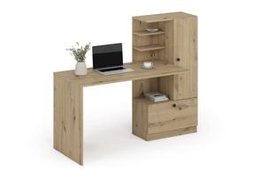 Rašomasis stalas su lentyna Hobas, 150 cm x 62 cm, 120 cm, artisan oak sp.