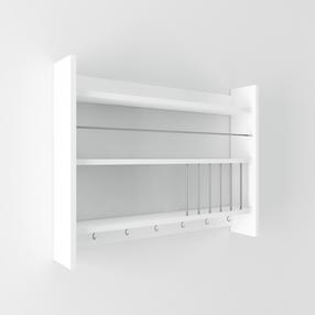 Pakabinama virtuvės lentyna Kalune Design Kolin, balta sp., 15 cm x 85 cm x 65 cm