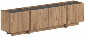 Телевизионный шкаф Nordure Lowen, антрацитовый цв./pine, 35 см x 180 см x 46 см