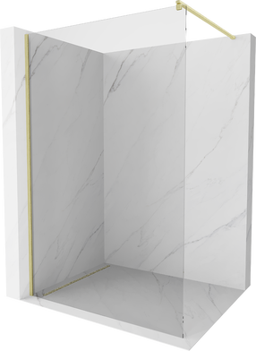 Dušo sienelė Mexen Kioto Walk-in, 135 cm x 200 cm, brushed gold sp./grūdintas