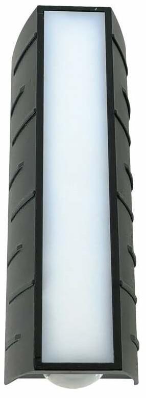 Sieninis lauko šviestuvas CristalRecord Morgan, 10W, LED, IP54, juoda sp., 55 cm x 145 cm